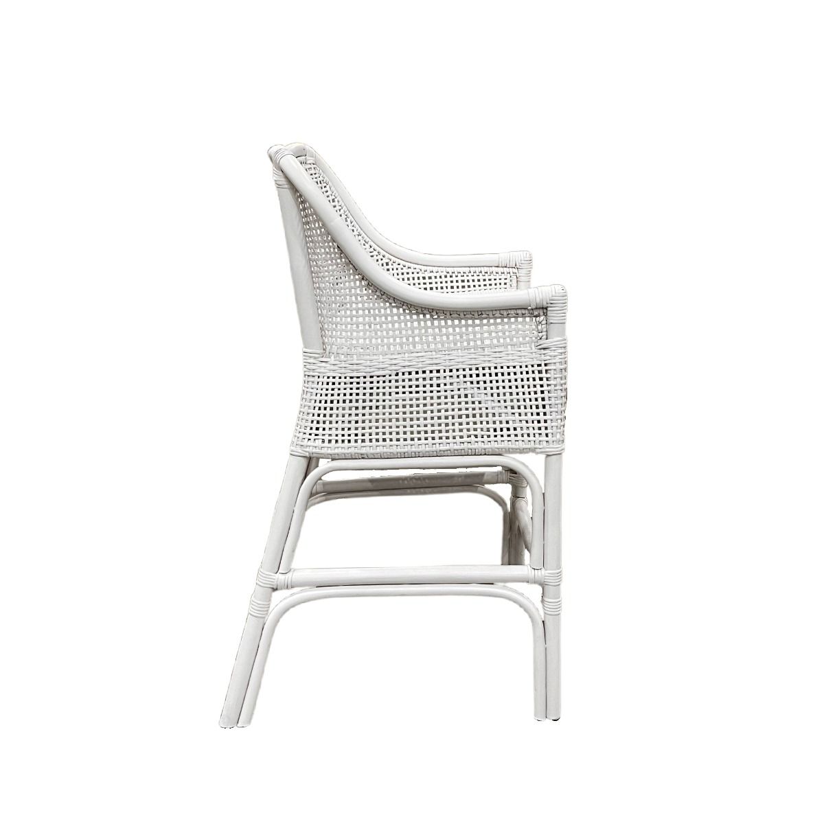 Cairo Rattan Stool - Sold White