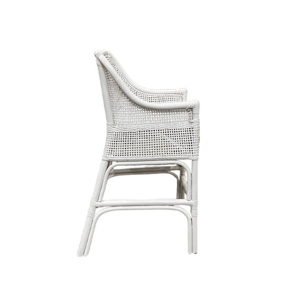 Cairo Rattan Stool - Sold White
