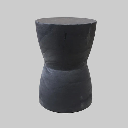 Poppie Paulownia Wood Stool / Side Table in Charcoal