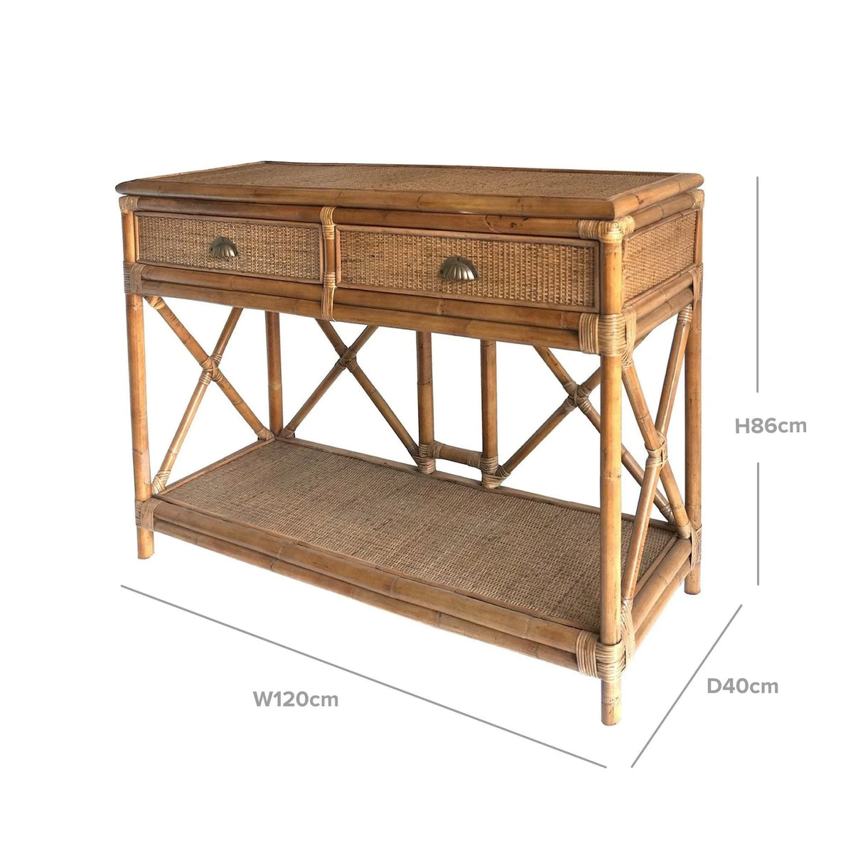 Hayman Rattan Hamptons Console - 2 Sizes