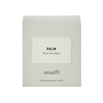 Amalfi Palm Scented Soy Wax Candle 330g White