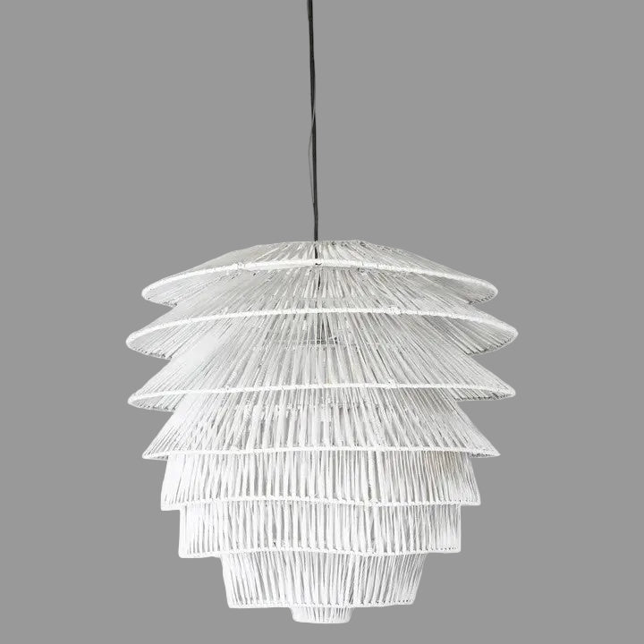Saba Rattan Ceiling Pendant White