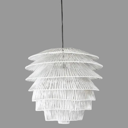 Saba Rattan Ceiling Pendant White