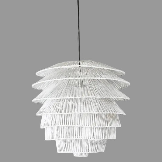 Saba Rattan Ceiling Pendant White