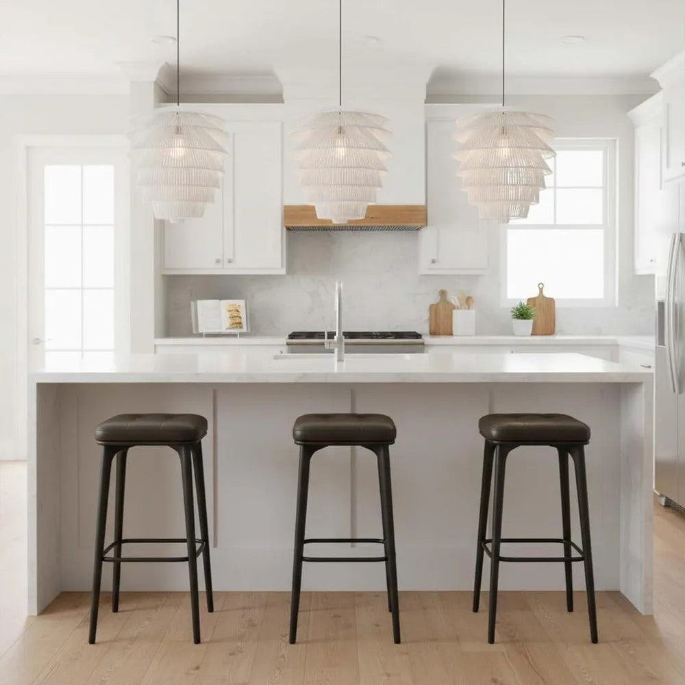 Saba Rattan Ceiling Pendant White