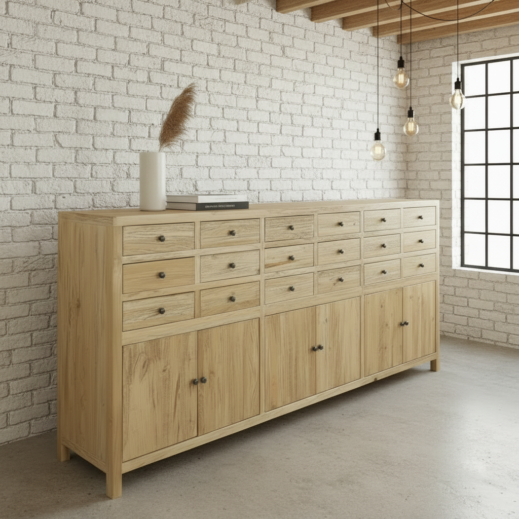Kayu Timber Large File Cabinet style Sideboard