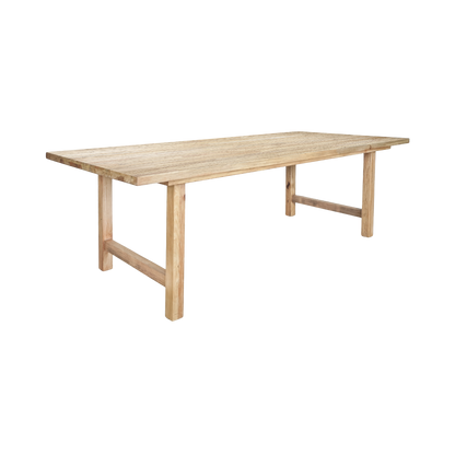 Kayu Timber Dining Table - Sonoma Distressed Natural or Rustic - 2200mm