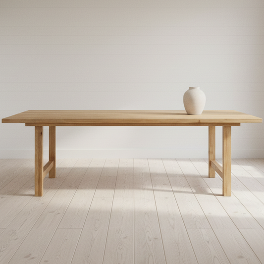Kayu Timber Dining Table - Sonoma Distressed Natural or Rustic - 2200mm