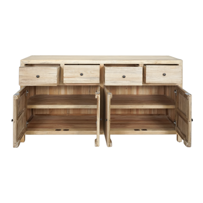 Kayu 4 Drawer/4 Door Timber Sonoma Sideboard