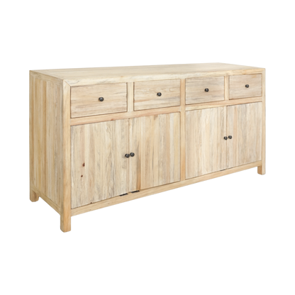 Kayu 4 Drawer/4 Door Timber Sonoma Sideboard