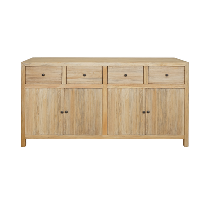 Kayu 4 Drawer/4 Door Timber Sonoma Sideboard