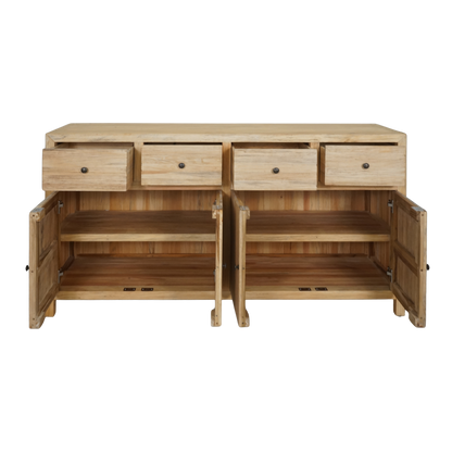 Kayu 4 Drawer/4 Door Timber Sonoma Sideboard