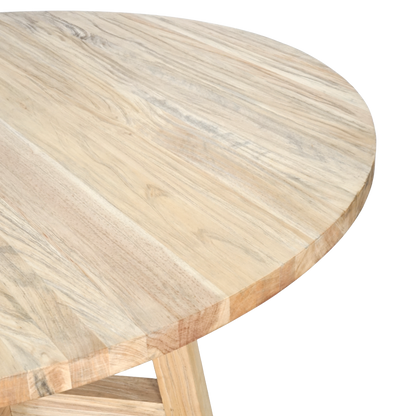Sonoma Round Dining Table - Distressed Natural 1200mm