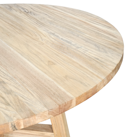 Sonoma Round Dining Table - Distressed Natural 1200mm