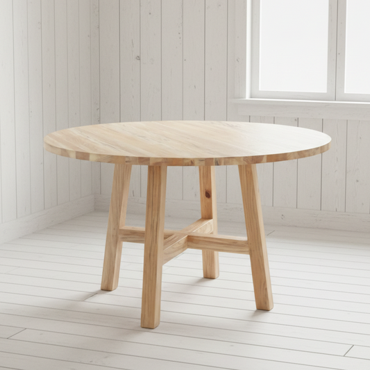 Sonoma Round Dining Table - Distressed Natural 1200mm