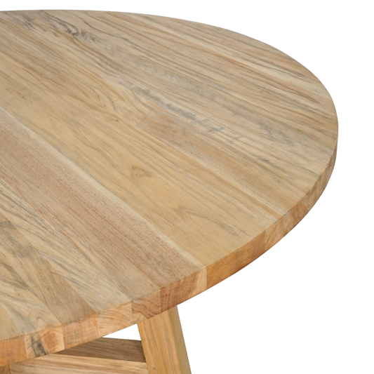 Sonoma Round Dining Table - Distressed Rustic 1200mm