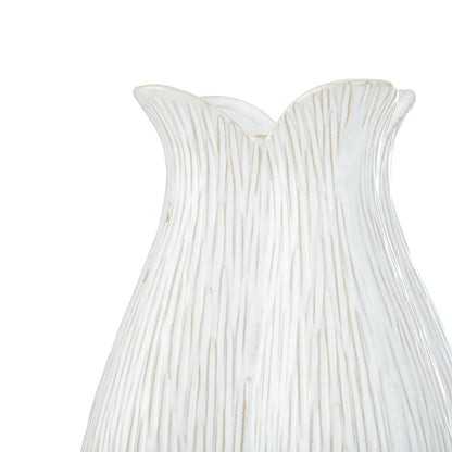 Society Home Aurora Flower Shape Vase Large White