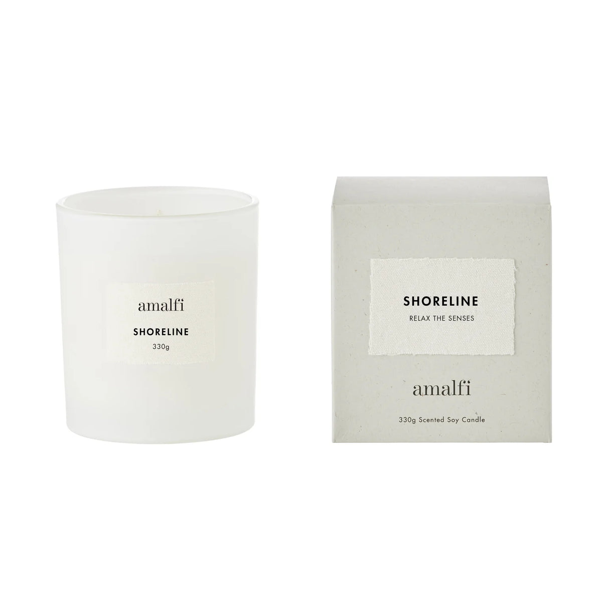 Shoreline Soy Wax Candle 330g 9x9x10cm White