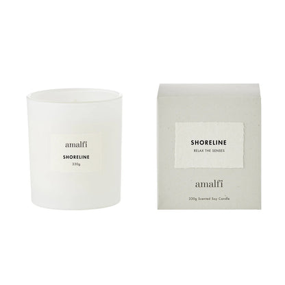 Shoreline Soy Wax Candle 330g 9x9x10cm White
