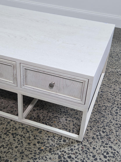 Tubetti Modern metal base coffee table (76 x 180 x 90cm)
