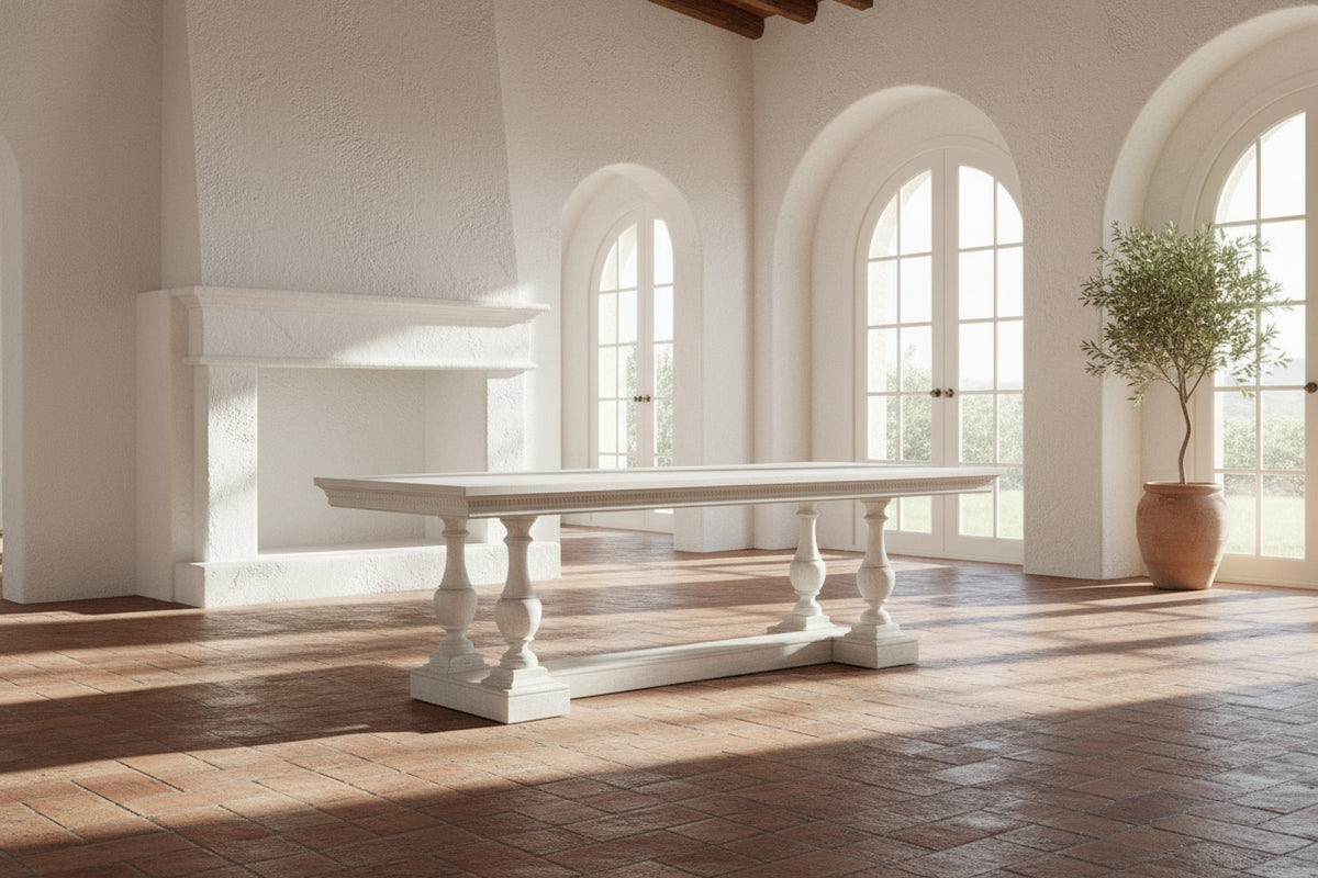 Ville White washed Oak 2400 Dining Table
