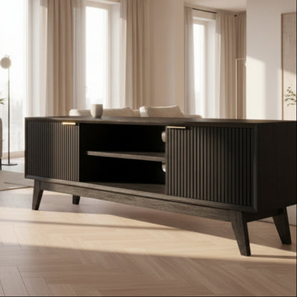 Isla 2 Door Media Unit 170x42x60CM -  Brushed Black