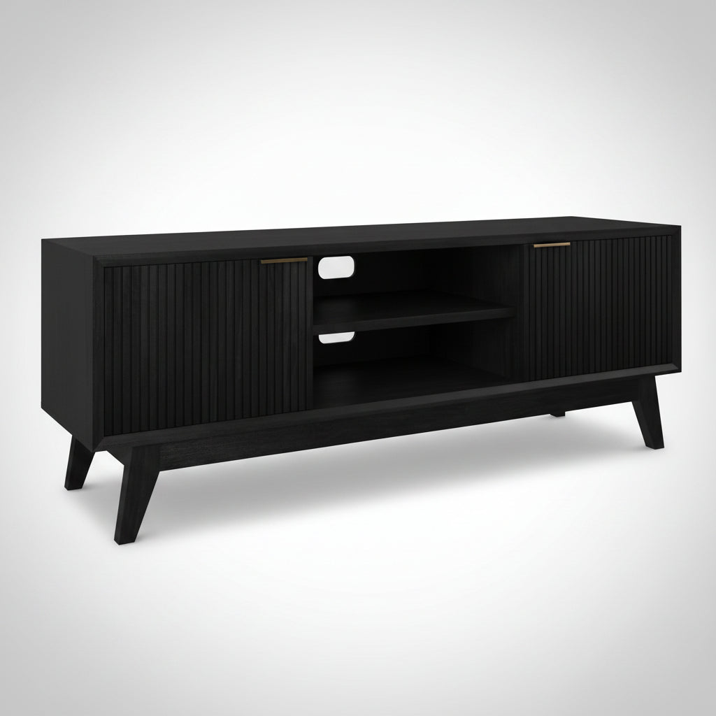 Isla 2 Door Media Unit 170x42x60CM -  Brushed Black