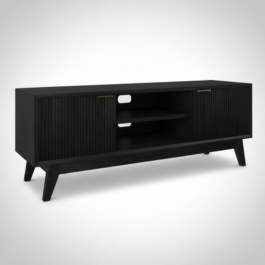 Isla 2 Door Media Unit 170x42x60CM -  Brushed Black