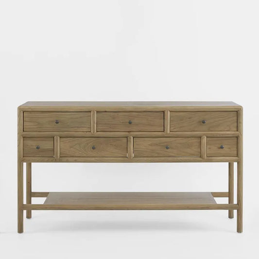 Westbridge Elm 7 Drawer Sideboard / Hall Table