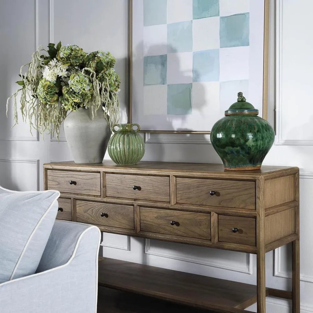 Westbridge Elm 7 Drawer Sideboard / Hall Table