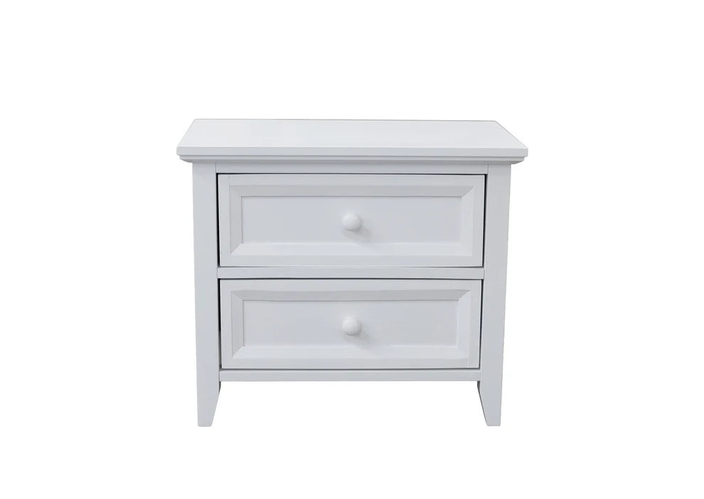 Weston 2drw White Bedside Table