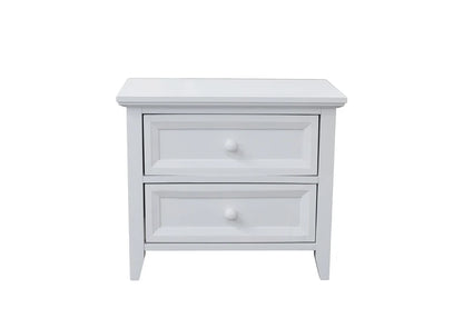Weston 2drw White Bedside Table