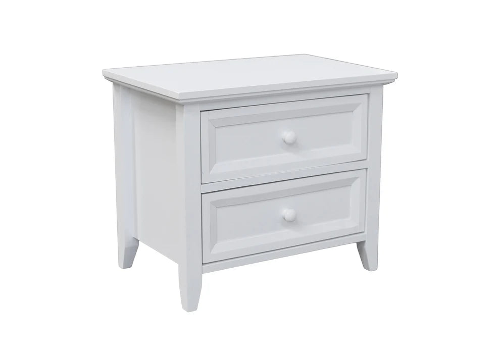Weston 2drw White Bedside Table