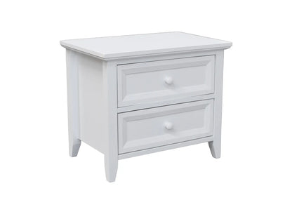 Weston 2drw White Bedside Table