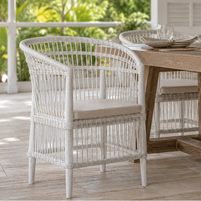 Handcrafted Songa Dining Chair White