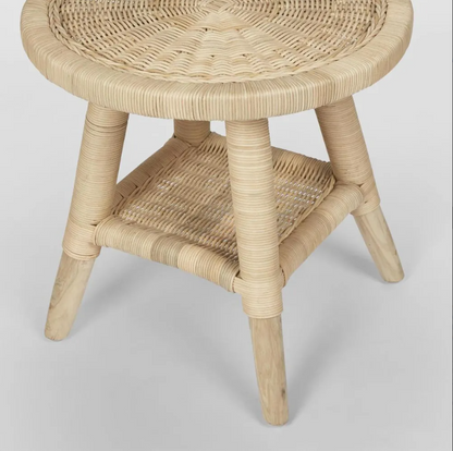Livingstone Wicker Side Table Natural