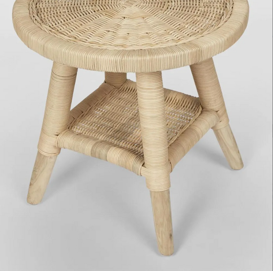 Livingstone Wicker Side Table Natural