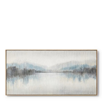 Sea Lake Hand Painted Wall Art - 60 x 5 x 120cm
