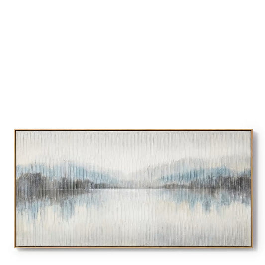 Sea Lake Hand Painted Wall Art - 60 x 5 x 120cm