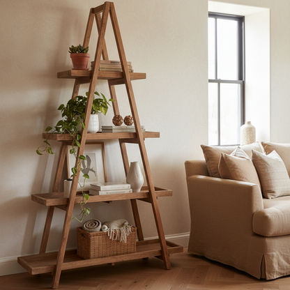 Woodhouse Recycled Timber Bookcase - A-Frame