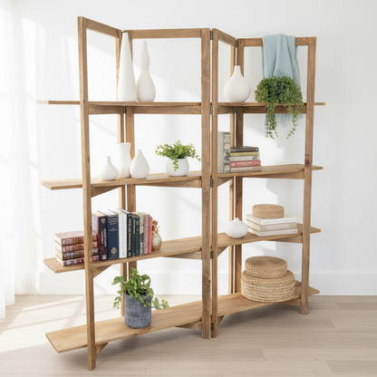 Woodhouse Recycled Timber Bookcase - Bi-Fold