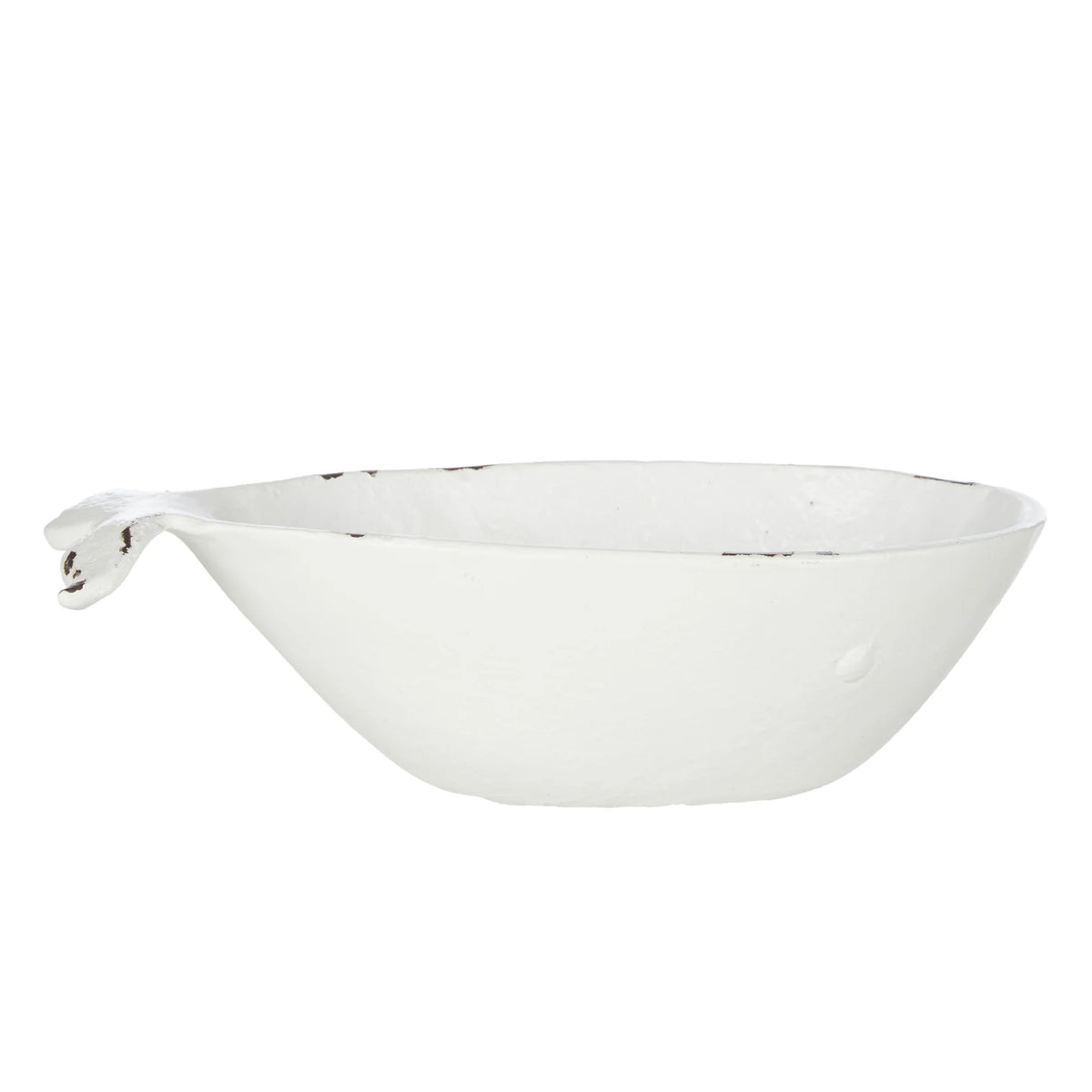 Finn Whale Dish 13.3x25cm White
