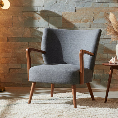 Darcy Armchair Grey & Walnut