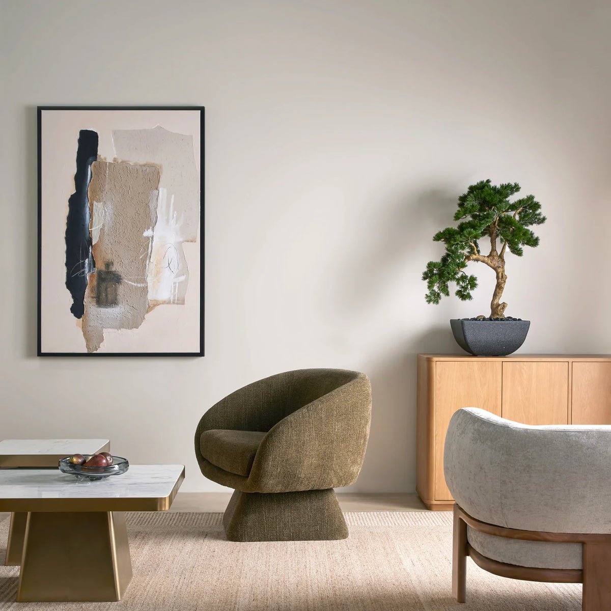 Grand Designs Pedrali Hand Painted Wall Art Brown