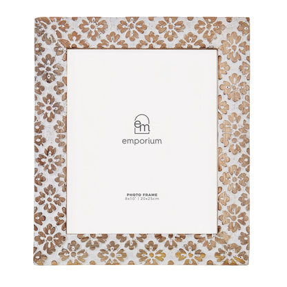Emporium Mara Wooden Photo Frame 10x8" Natural & White